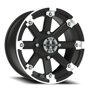Vision Wheel 393 Matte Black Machined Lip 15x7 +3 4x136mm 110.5mm - Wheelwiz