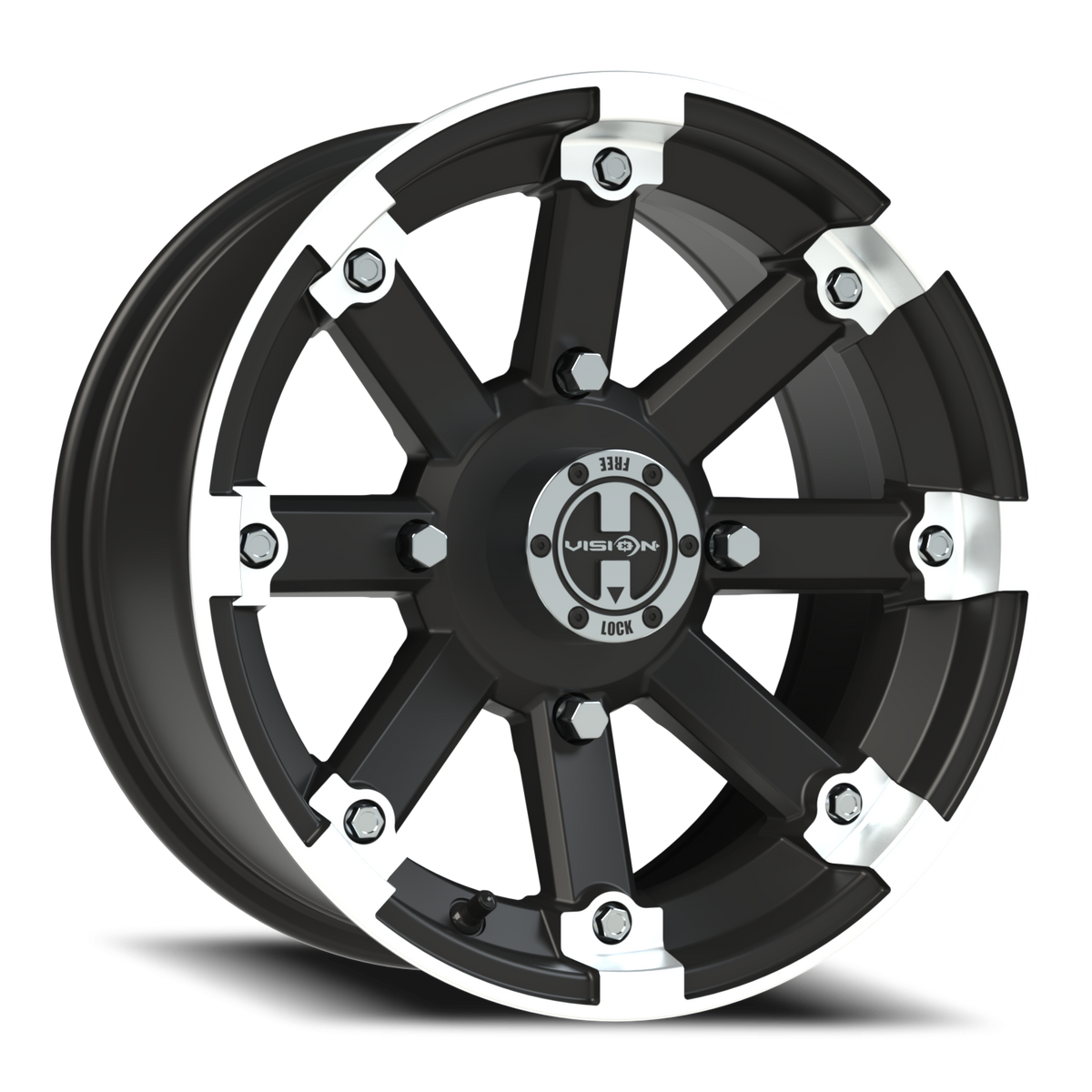 Vision Wheel 393 Matte Black Machined Lip 15x7 +3 4x156mm 131.1mm - Wheelwiz