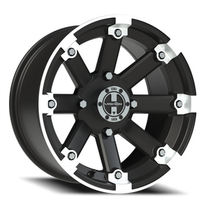 Vision Wheel 393 Matte Black Machined Lip 15x8 -10 4x136mm 110.5mm - Wheelwiz