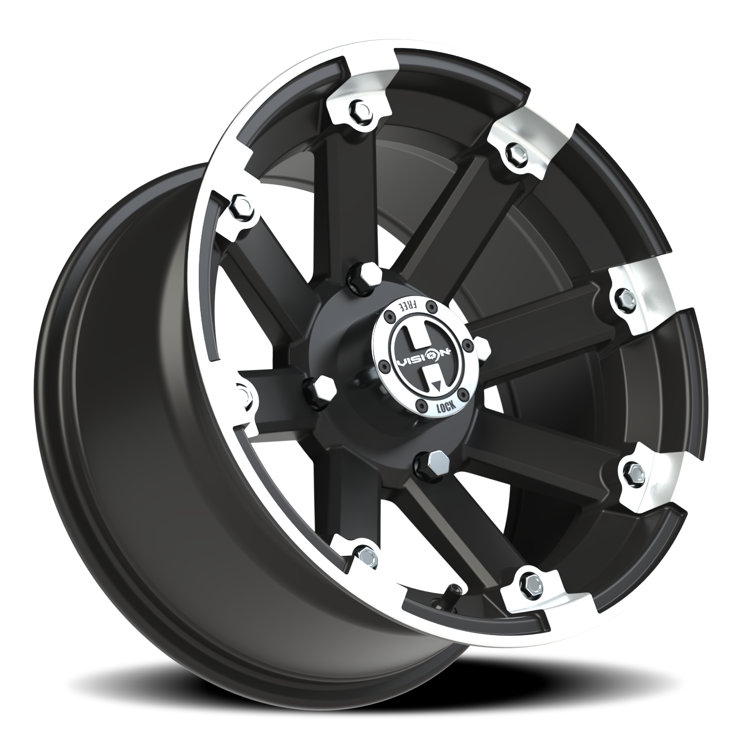 Vision Wheel 393 Matte Black Machined Lip 15x8 -10 4x136mm 110.5mm - Wheelwiz