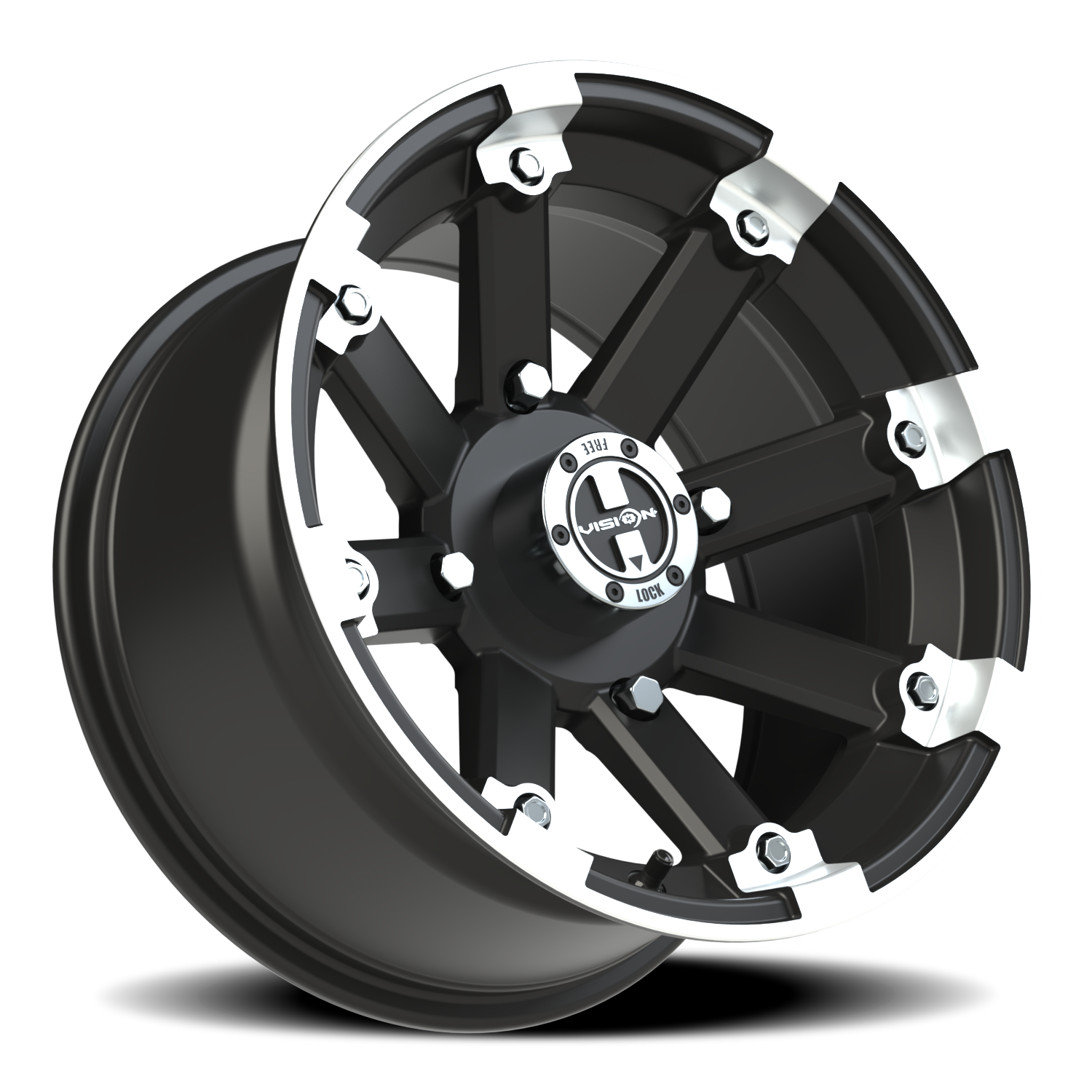 Vision Wheel 393 Matte Black Machined Lip 15x8 -10 4x156mm 131.1mm - Wheelwiz