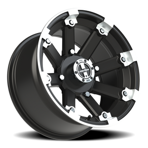 Vision Wheel 393 Matte Black Machined Lip 15x8 -10 4x156mm 131.1mm - Wheelwiz