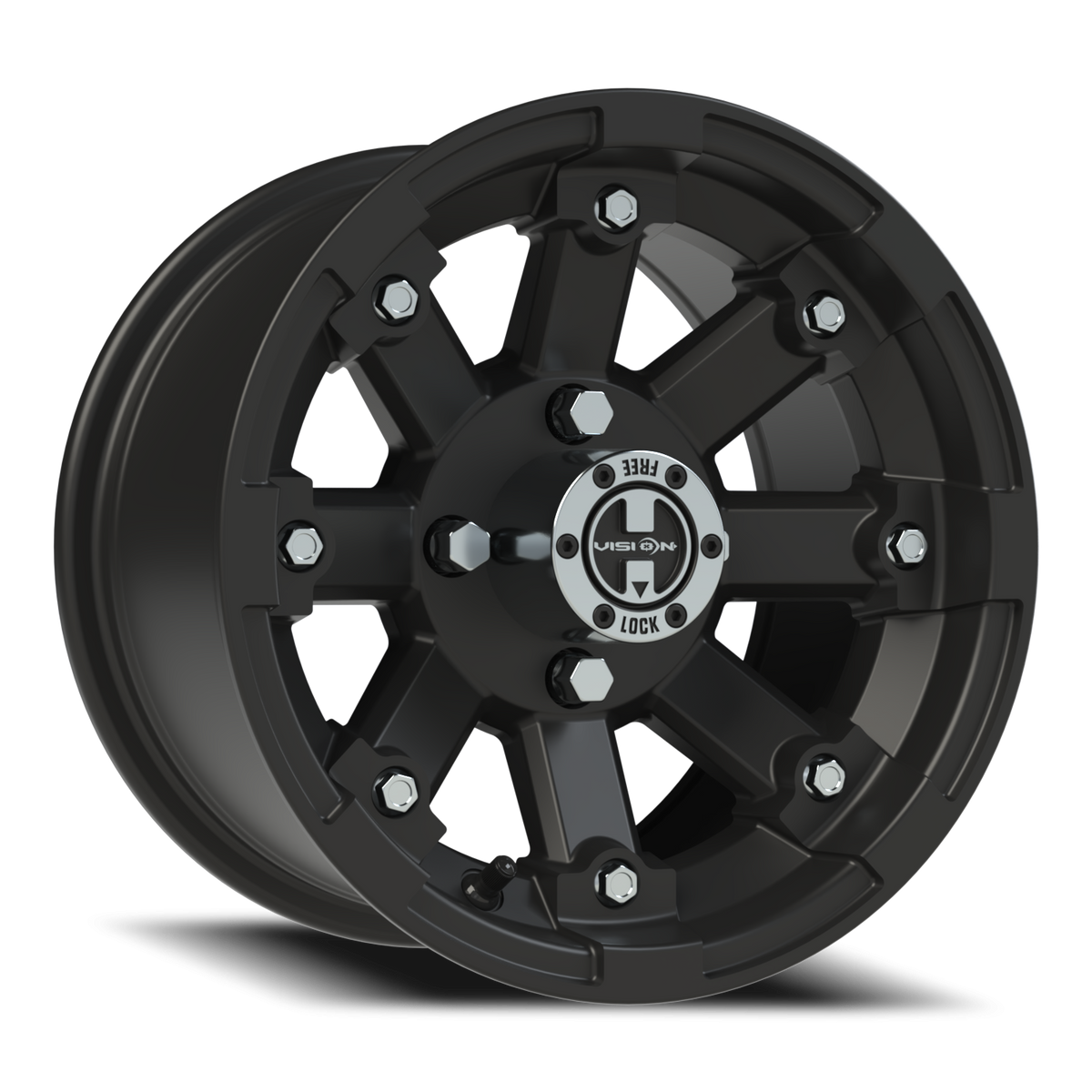 Vision Wheel 393 Matte Black 12x7 +3 4x100mm 69.9mm - Wheelwiz
