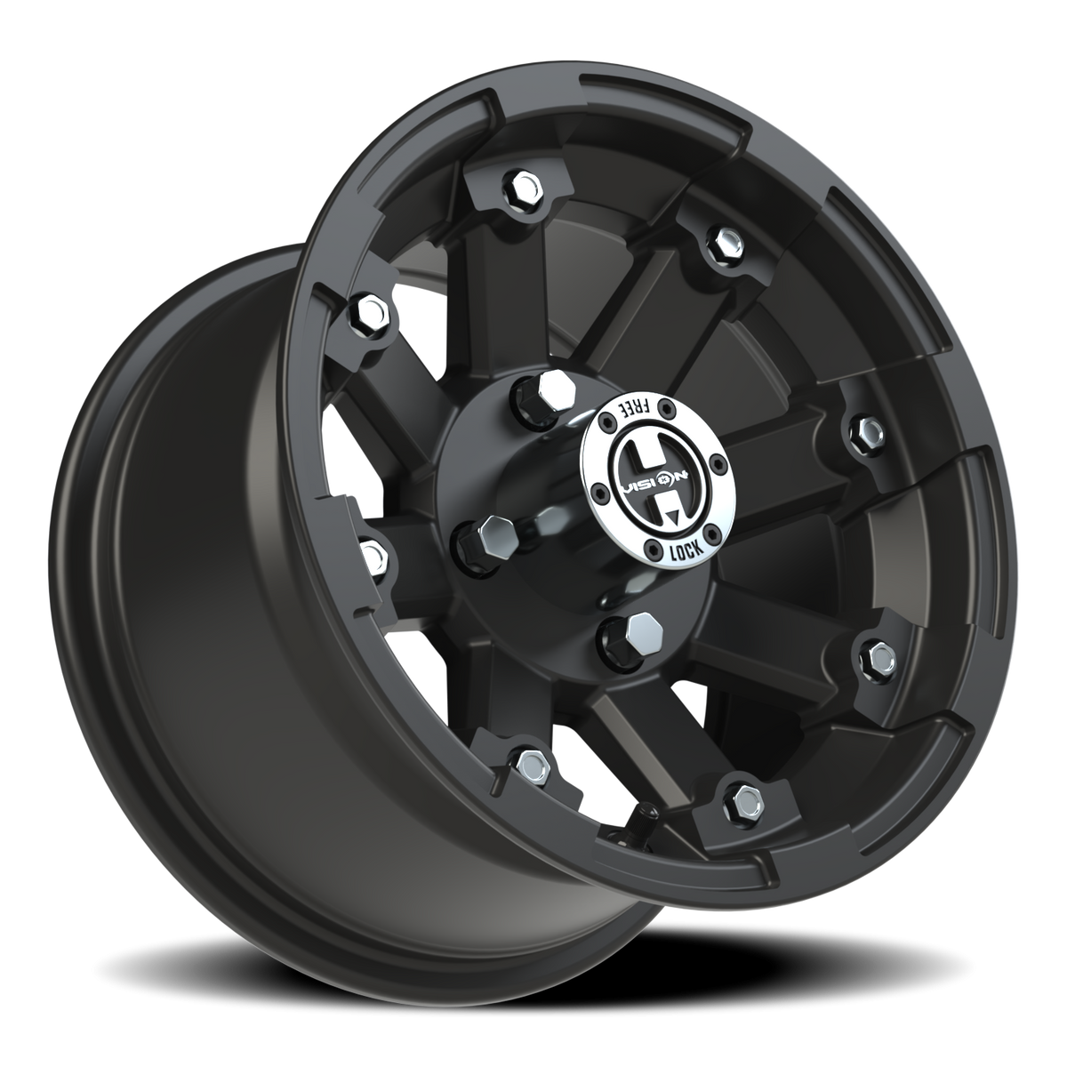 Vision Wheel 393 Matte Black 12x7 +3 4x100mm 69.9mm - Wheelwiz