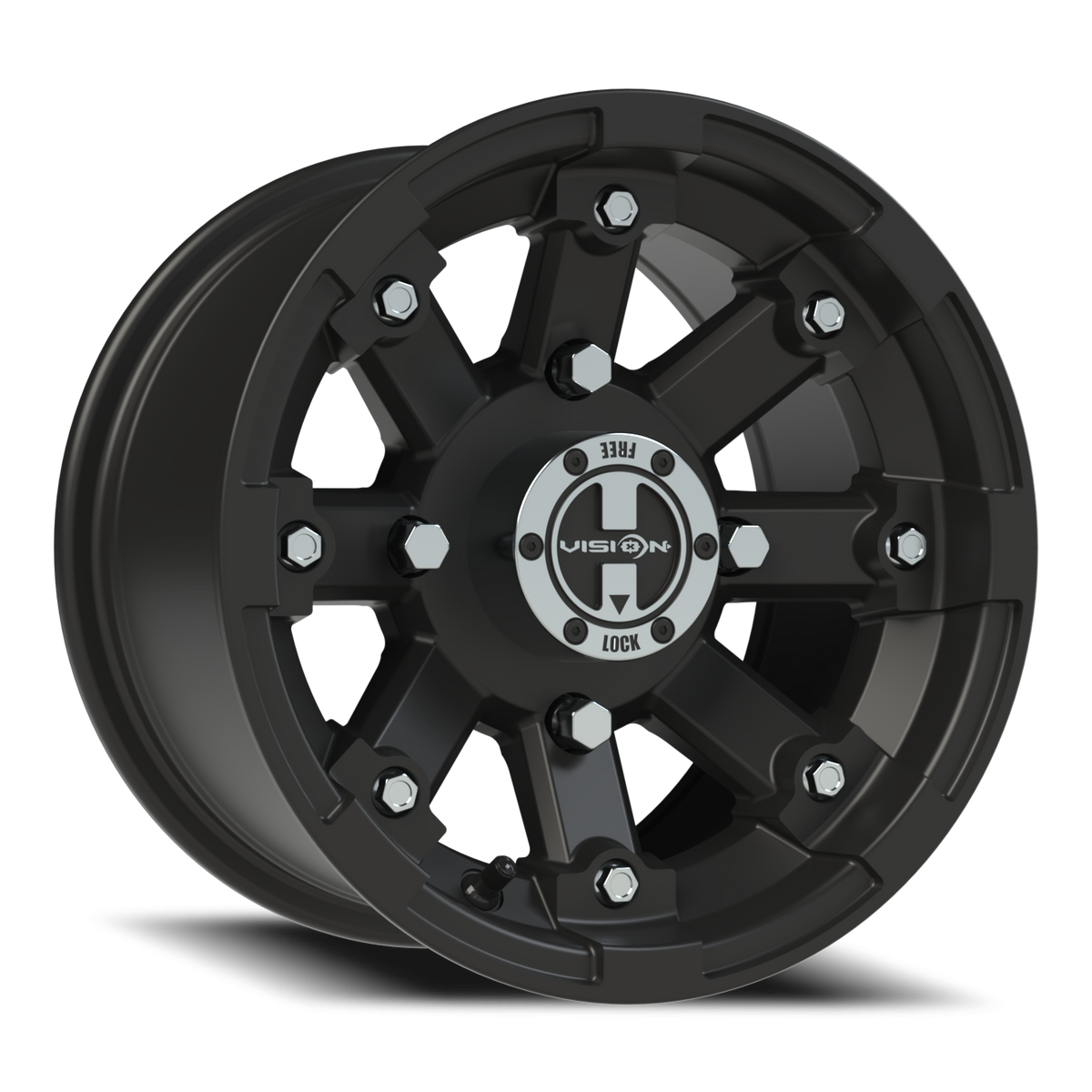 Vision Wheel 393 Matte Black 12x7 +3 4x136mm 110.5mm - Wheelwiz