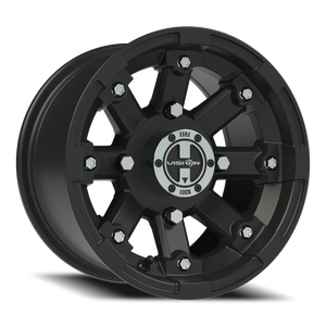 Vision Wheel 393 Matte Black 12x7 +3 4x136mm 110.5mm - Wheelwiz