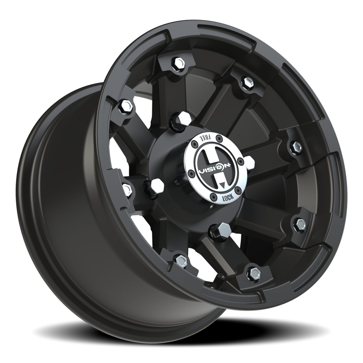 Vision Wheel 393 Matte Black 12x7 +3 4x136mm 110.5mm - Wheelwiz