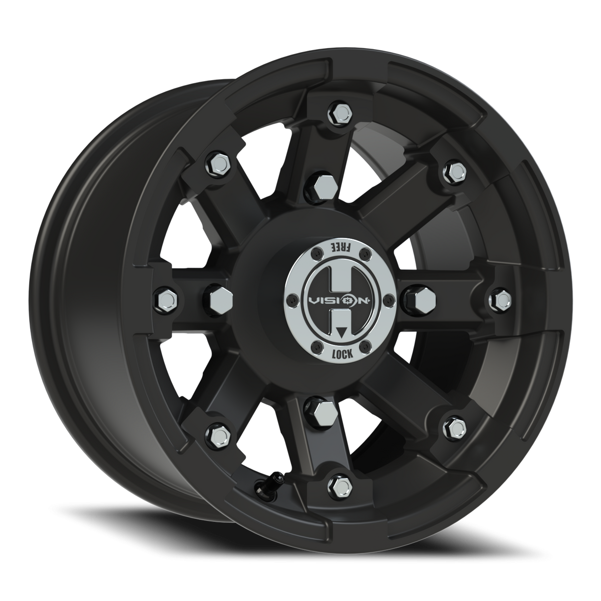 Vision Wheel 393 Matte Black 12x7 +3 4x156mm 131.1mm - Wheelwiz