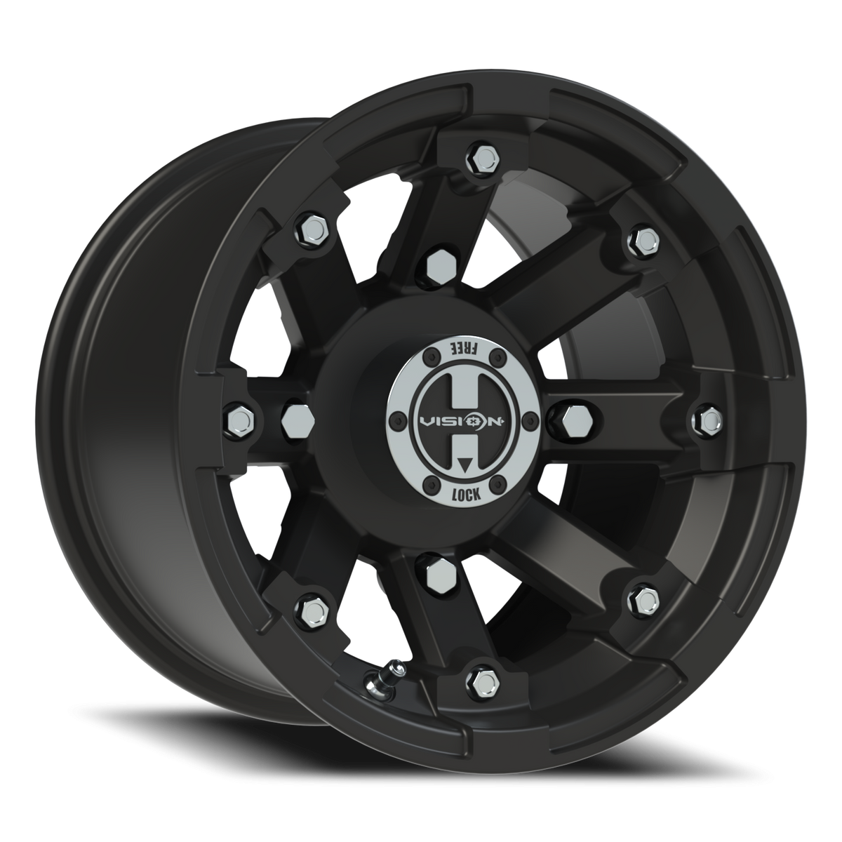 Vision Wheel 393 Matte Black 12x8 -10 4x156mm 131.1mm - Wheelwiz