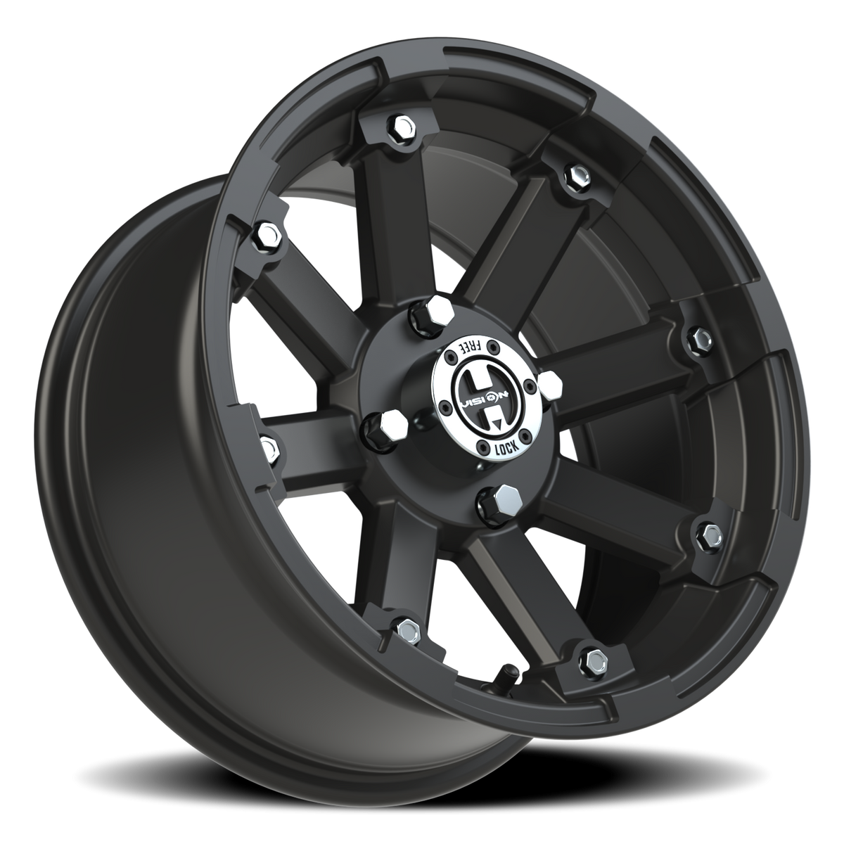 Vision Wheel 393 Matte Black 14x7 +3 4x110mm 86mm - Wheelwiz