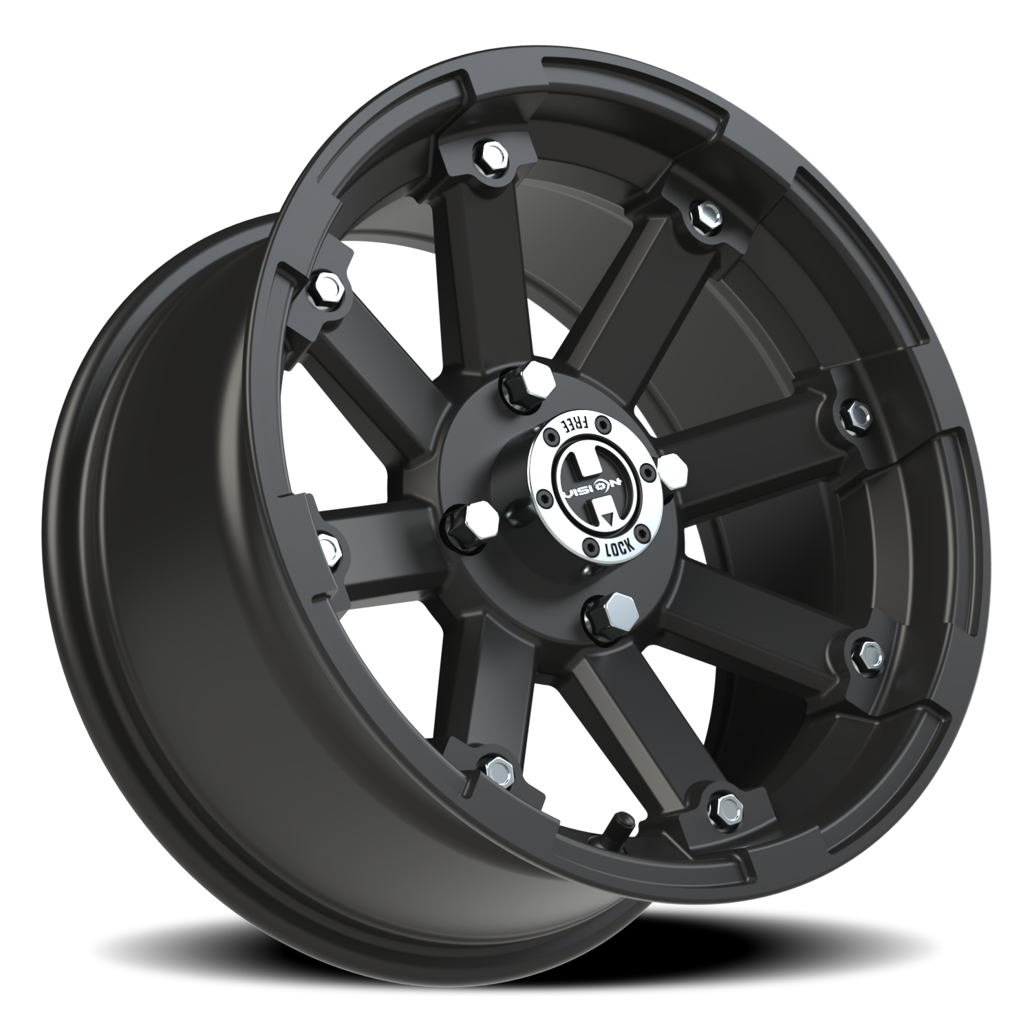 Vision Wheel 393 Matte Black 14x7 +3 4x110mm 86mm - Wheelwiz