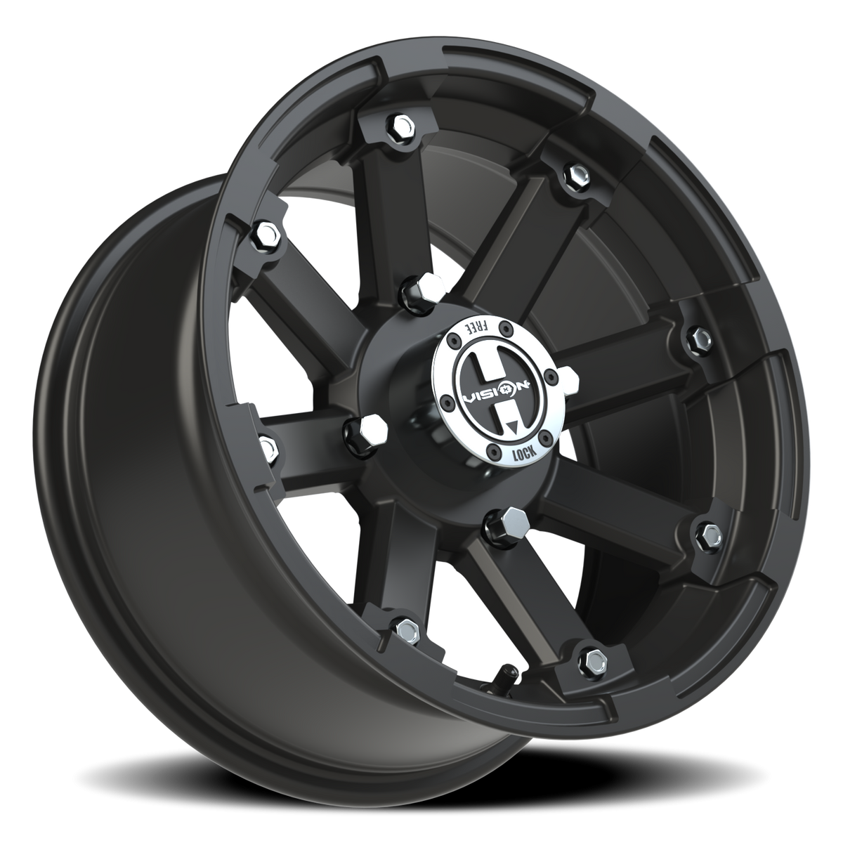 Vision Wheel 393 Matte Black 14x7 +3 4x136mm 110.5mm - Wheelwiz