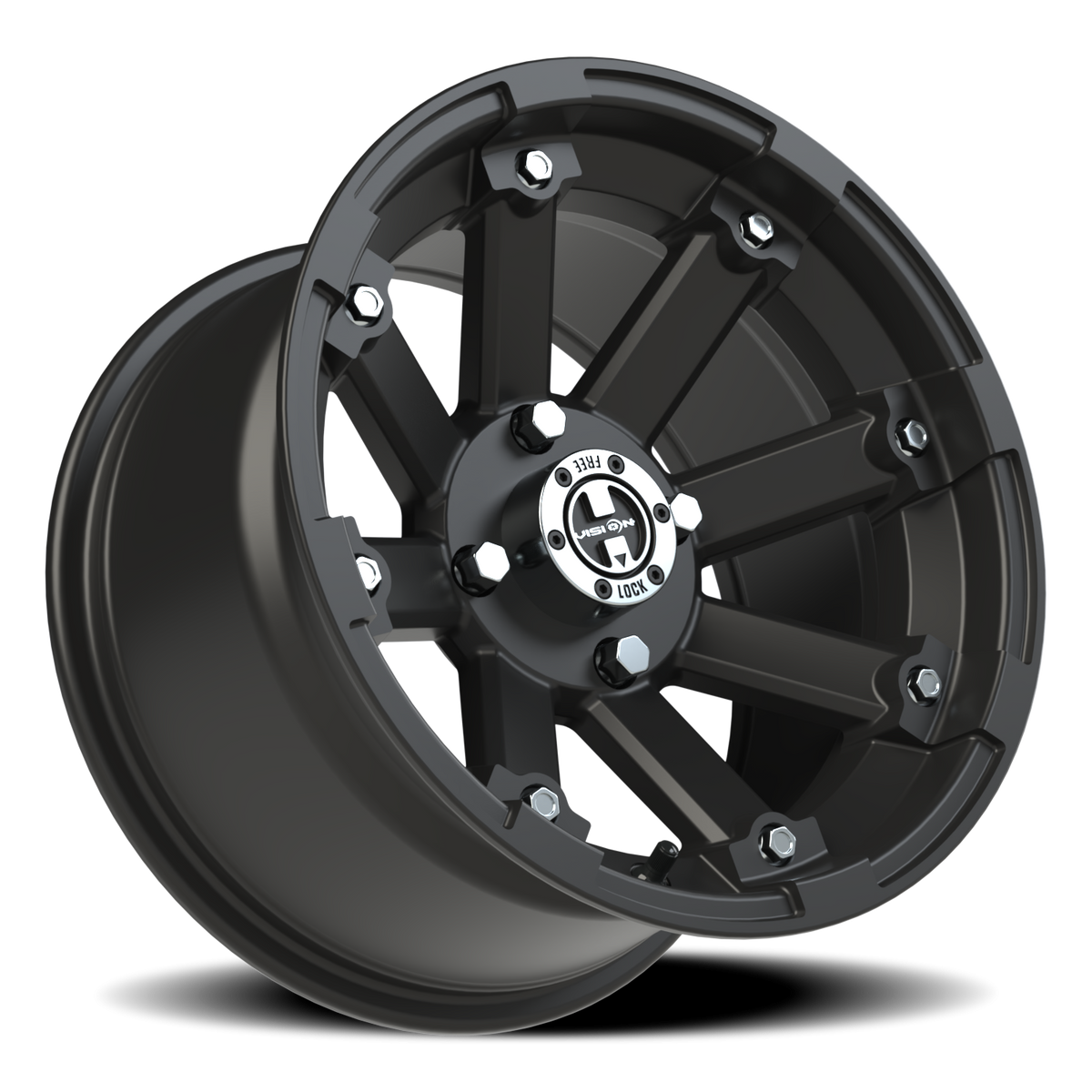 Vision Wheel 393 Matte Black 14x8 -10 4x110mm 86mm - Wheelwiz