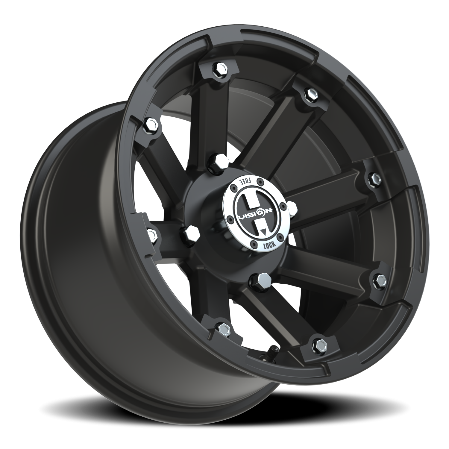 Vision Wheel 393 Matte Black 14x8 -10 4x136mm 110.5mm - Wheelwiz