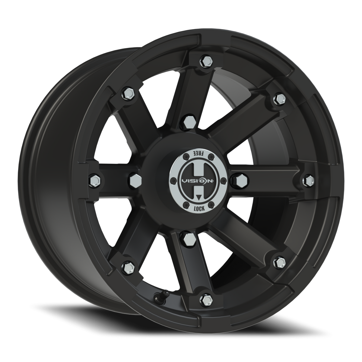 Vision Wheel 393 Matte Black 14x8 -10 4x156mm 131.1mm - Wheelwiz