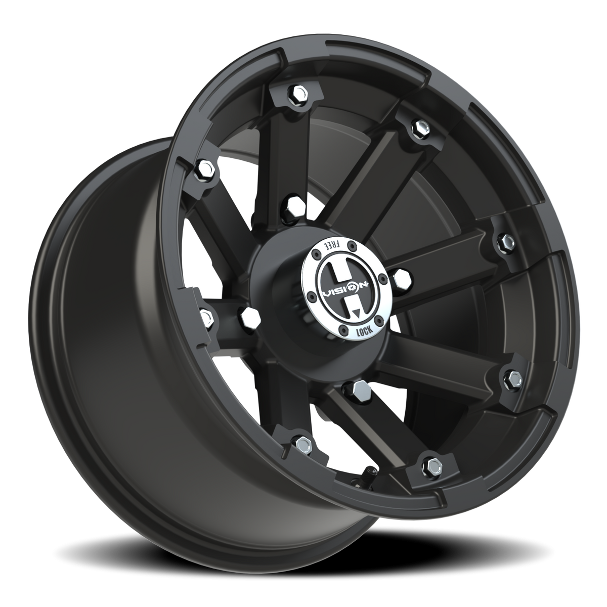 Vision Wheel 393 Matte Black 14x8 -10 4x156mm 131.1mm - Wheelwiz
