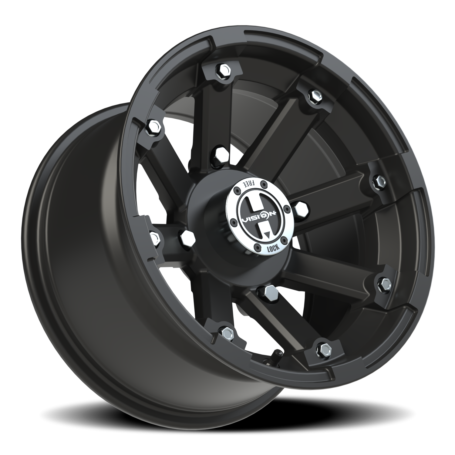 Vision Wheel 393 Matte Black 14x8 -10 4x156mm 131.1mm - Wheelwiz