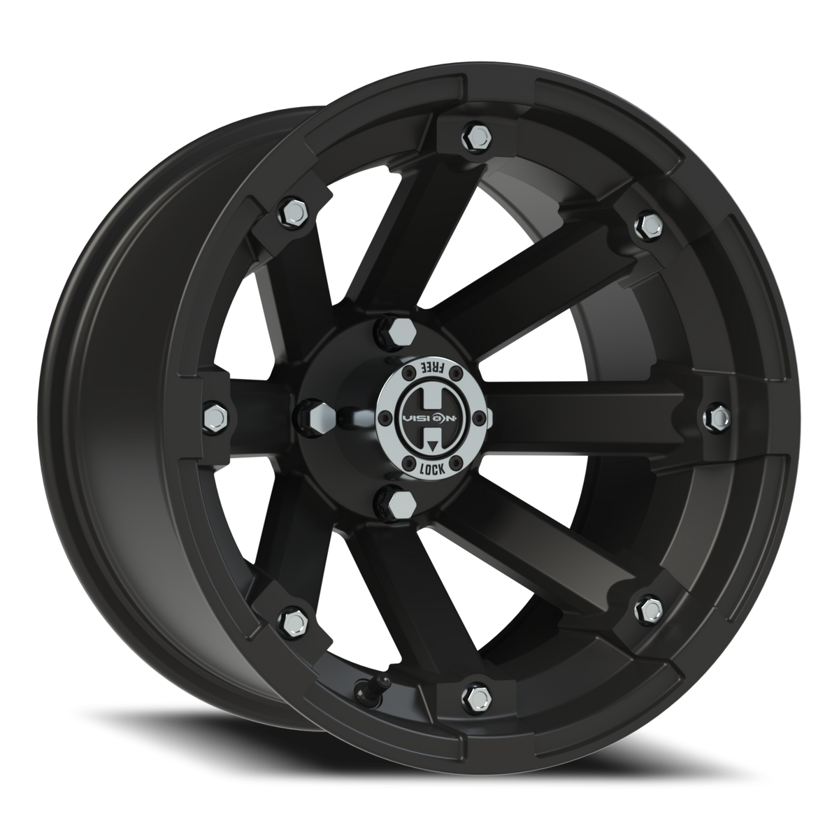 Vision Wheel 393 Matte Black 14x8 -10 4x101.6mm 69.9mm - Wheelwiz
