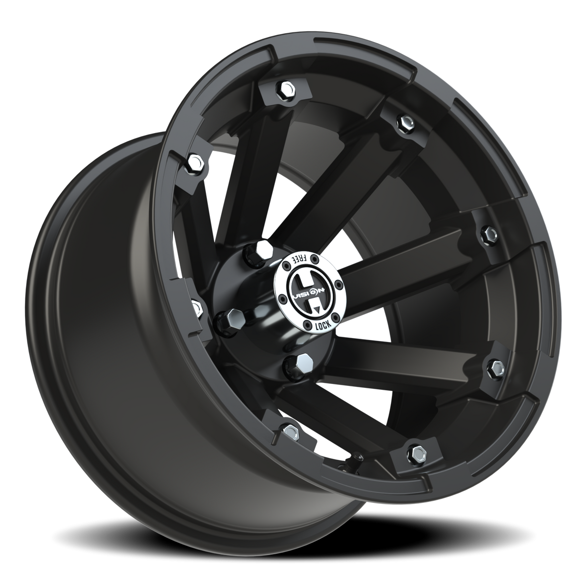 Vision Wheel 393 Matte Black 14x8 -10 4x101.6mm 69.9mm - Wheelwiz