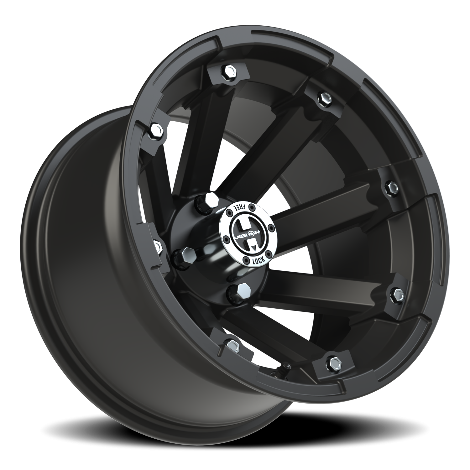 Vision Wheel 393 Matte Black 14x8 -10 4x101.6mm 69.9mm - Wheelwiz