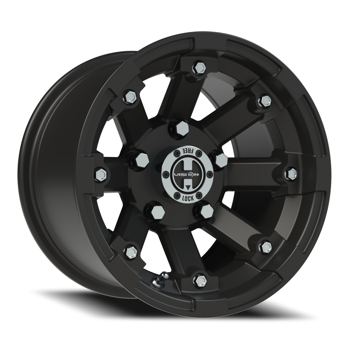 Vision Wheel 393 Matte Black 12x8 -10 5x114.3mm 79.4mm - Wheelwiz