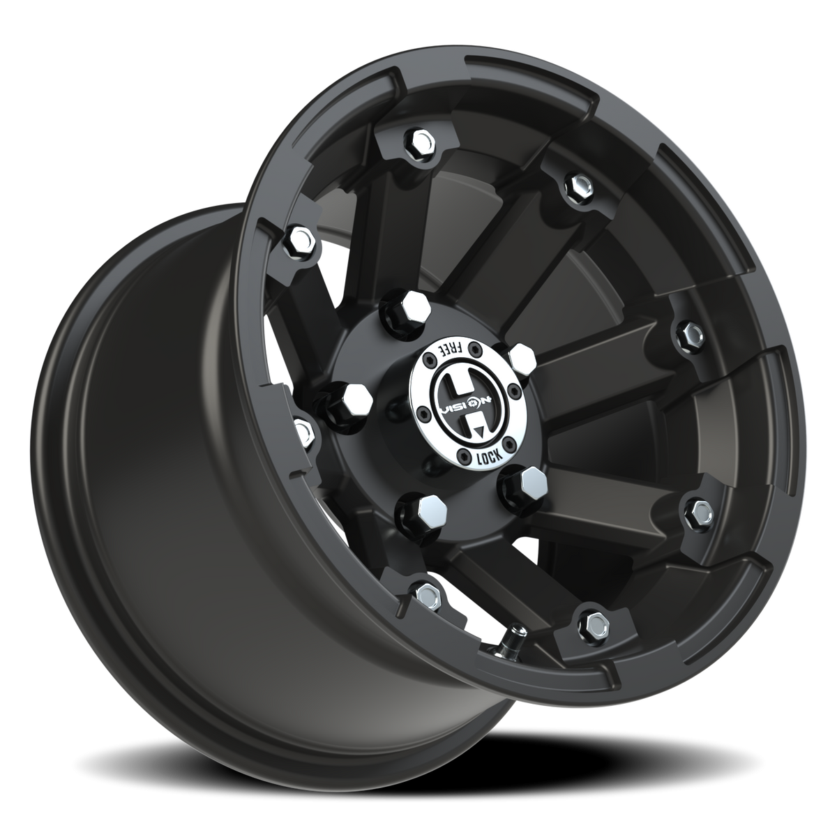 Vision Wheel 393 Matte Black 12x8 -10 5x114.3mm 79.4mm - Wheelwiz