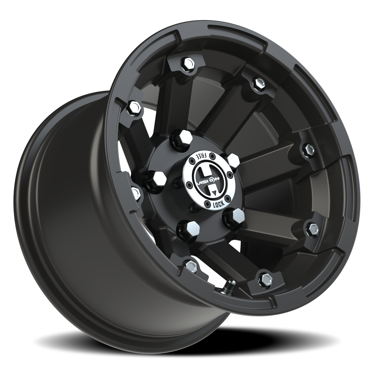 Vision Wheel 393 Matte Black 12x8 -10 5x114.3mm 79.4mm - Wheelwiz