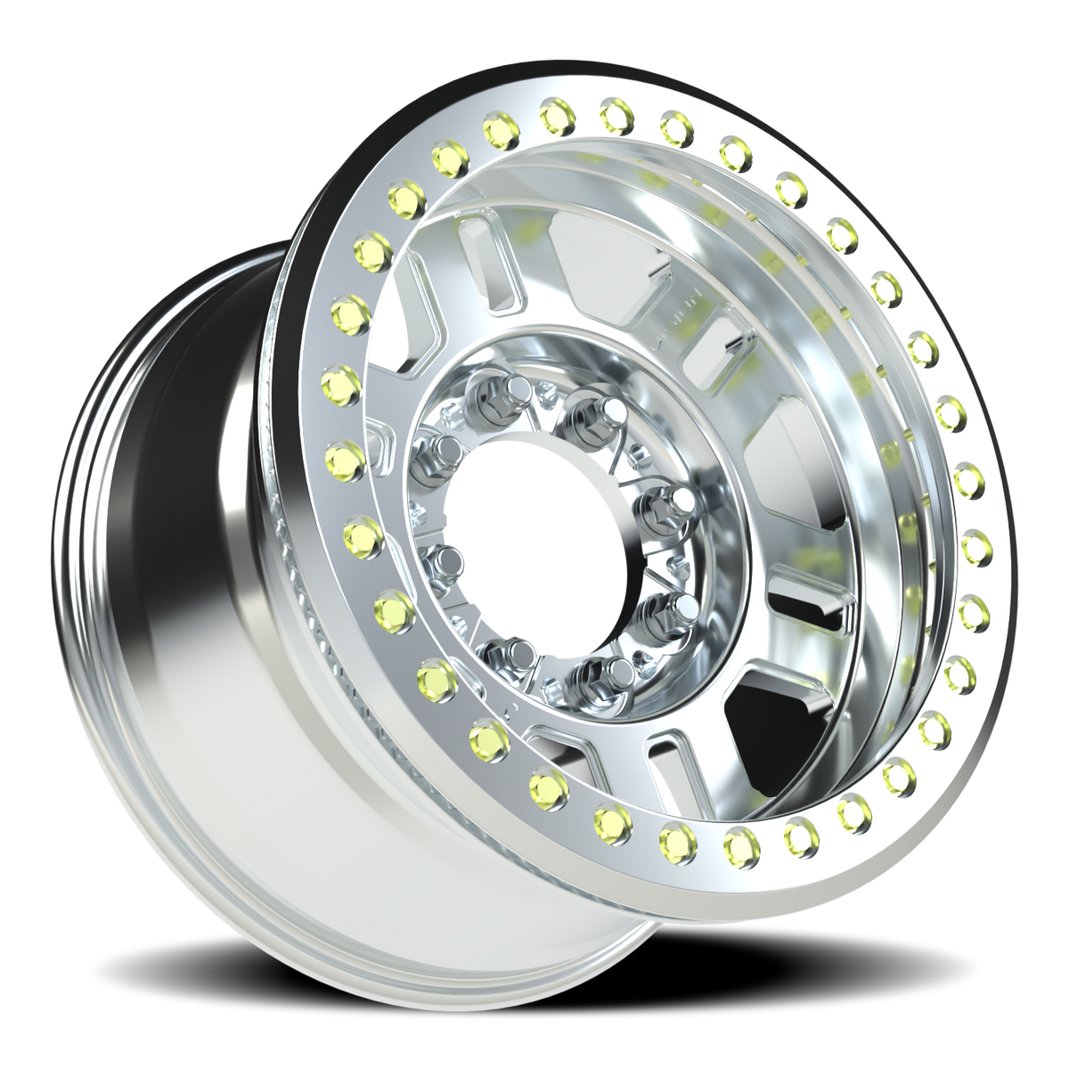 Vision Wheel 398COMP Machined 17x9.5 -18 8x165.1mm 130.8mm - Wheelwiz