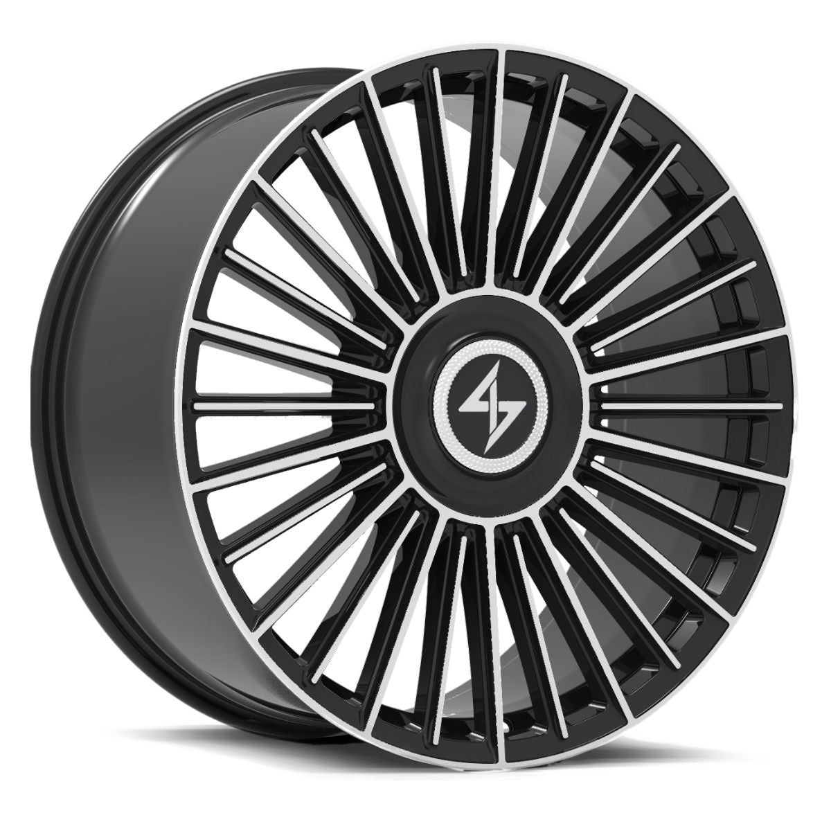 Sentali Luxx Spectre Gloss Black Machined 22x9 +25 5x112|5x115mm 71.6mm