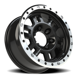 Vision Wheel 398COMP Gloss Black Machined Lip 16x7 0 6x139.7mm 110mm - Wheelwiz
