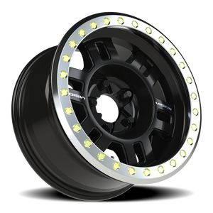 Vision Wheel 398BL Gloss Black 17x8.5 -15 5x127mm 83mm - Wheelwiz