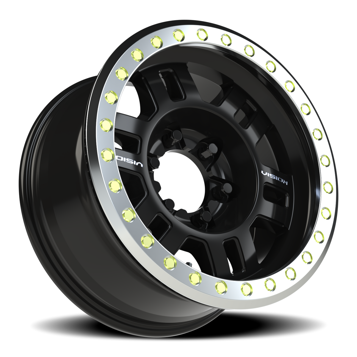 Vision Wheel 398BL Gloss Black 17x8.5 -15 6x165.1mm 110mm - Wheelwiz
