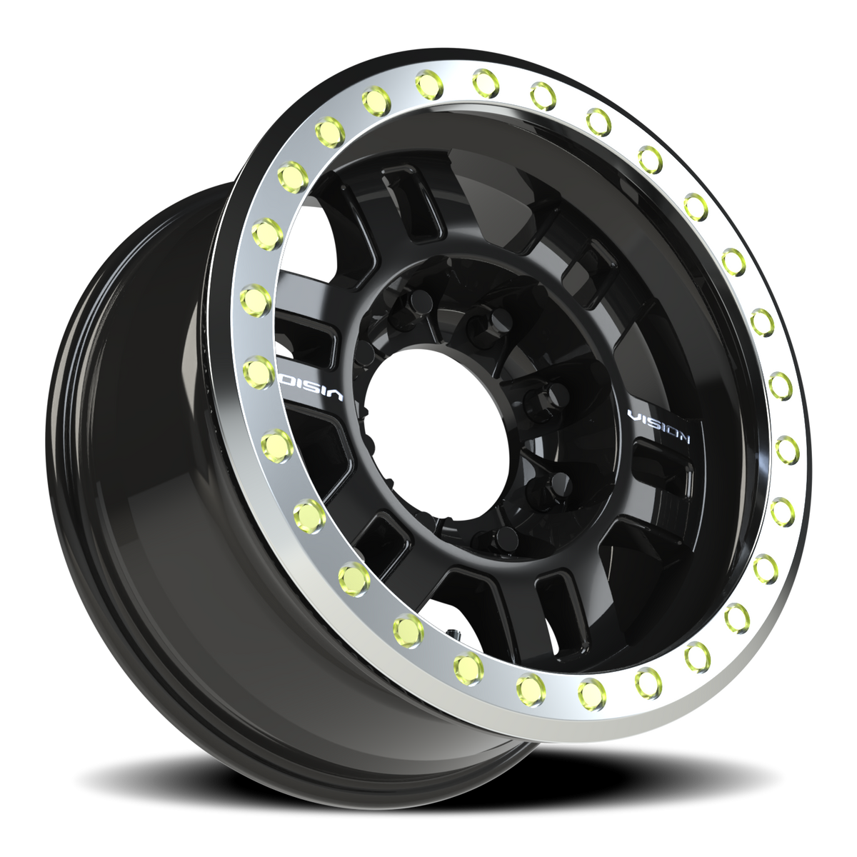 Vision Wheel 398BL Gloss Black 17x8.5 -15 8x165.1mm 130.8mm - Wheelwiz