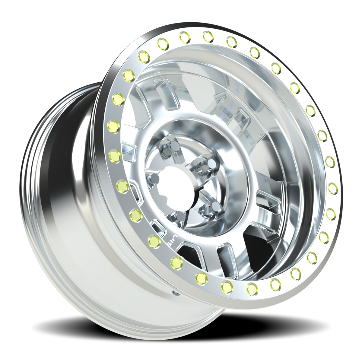 Vision Wheel 398BL Machined 17x9.5 -44 5x139.7mm 110mm - Wheelwiz