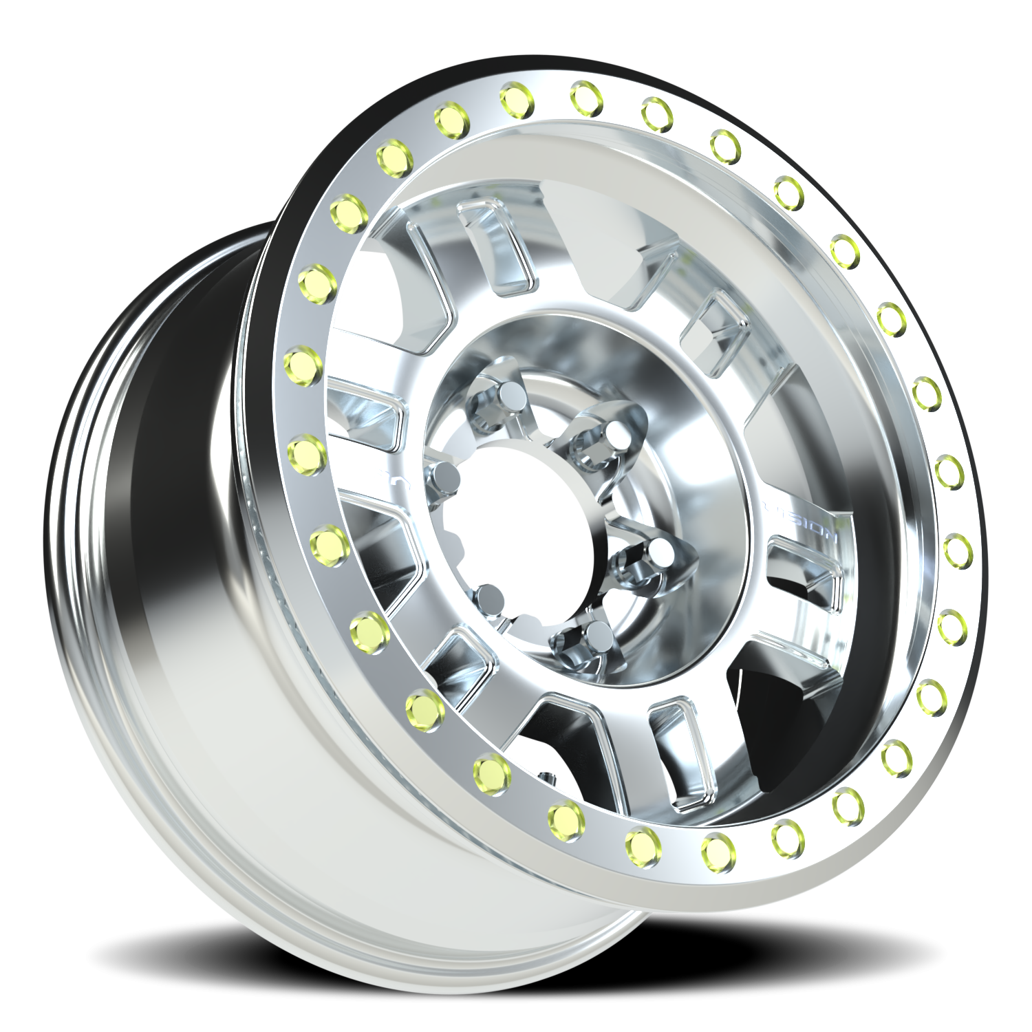 Vision Wheel 398BL Machined 17x8.5 -15 6x139.7mm 110mm - Wheelwiz