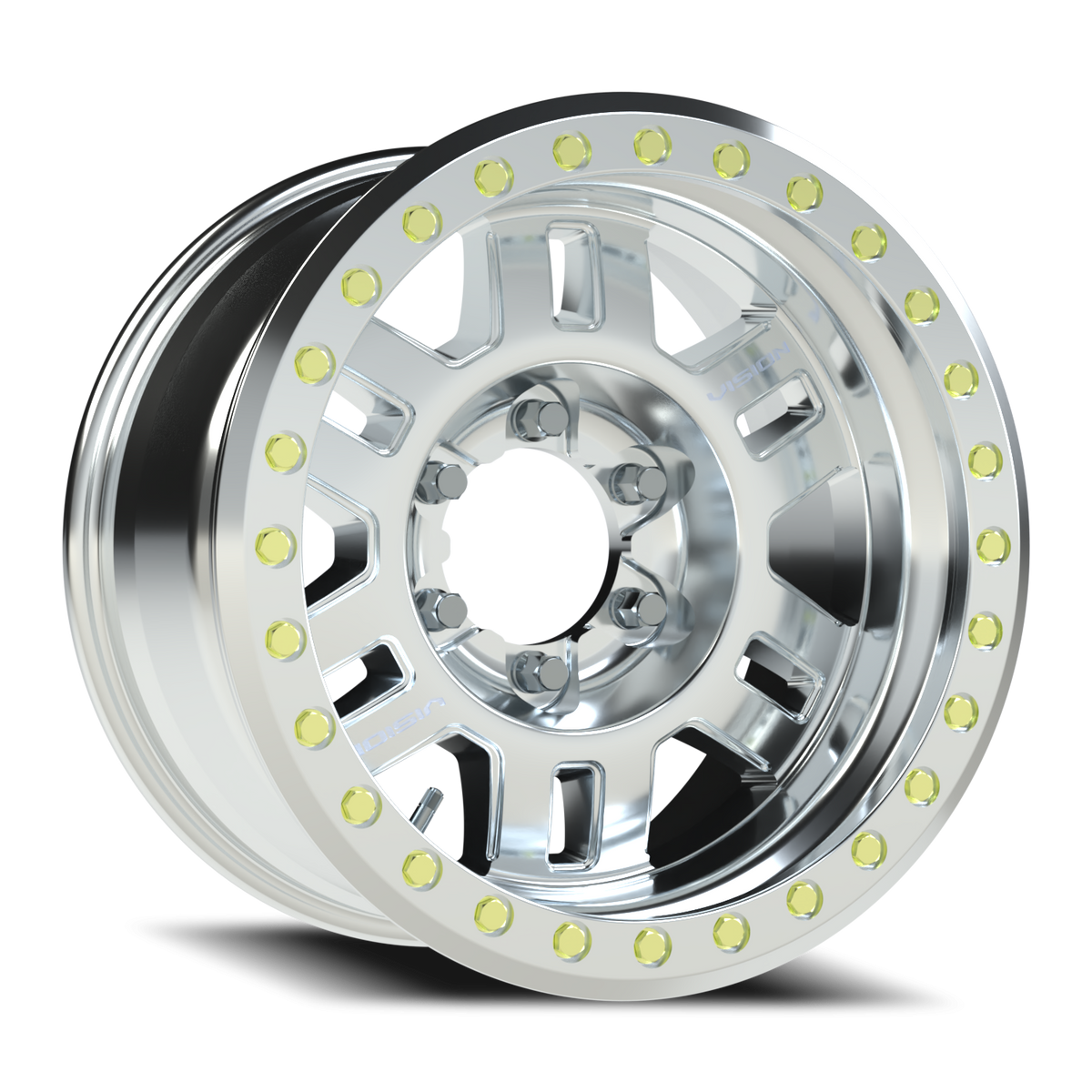 Vision Wheel 398BL Machined 17x9.5 -44 6x139.7mm 110mm - Wheelwiz