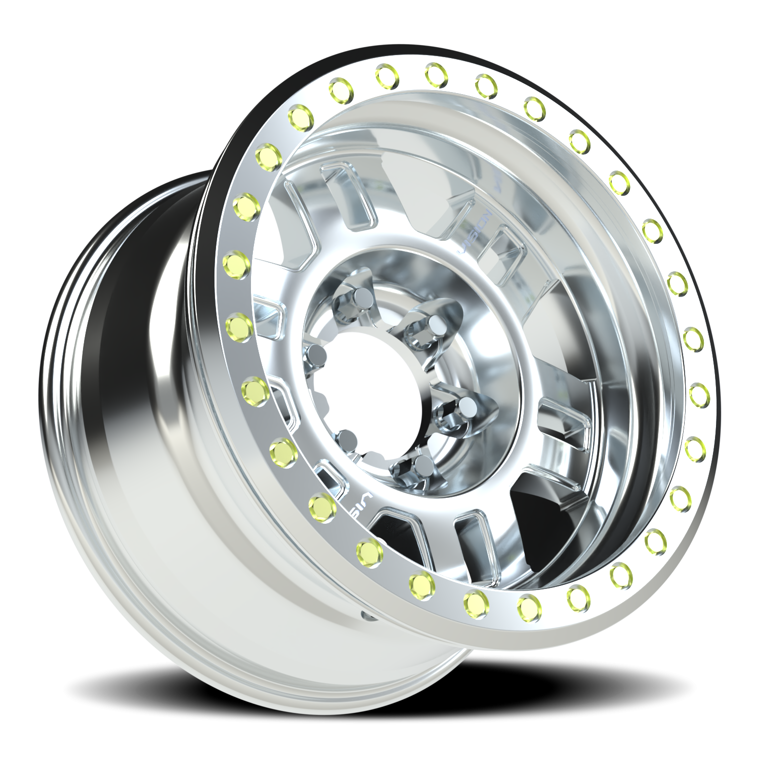 Vision Wheel 398BL Machined 17x9.5 -44 6x165.1mm 110mm - Wheelwiz