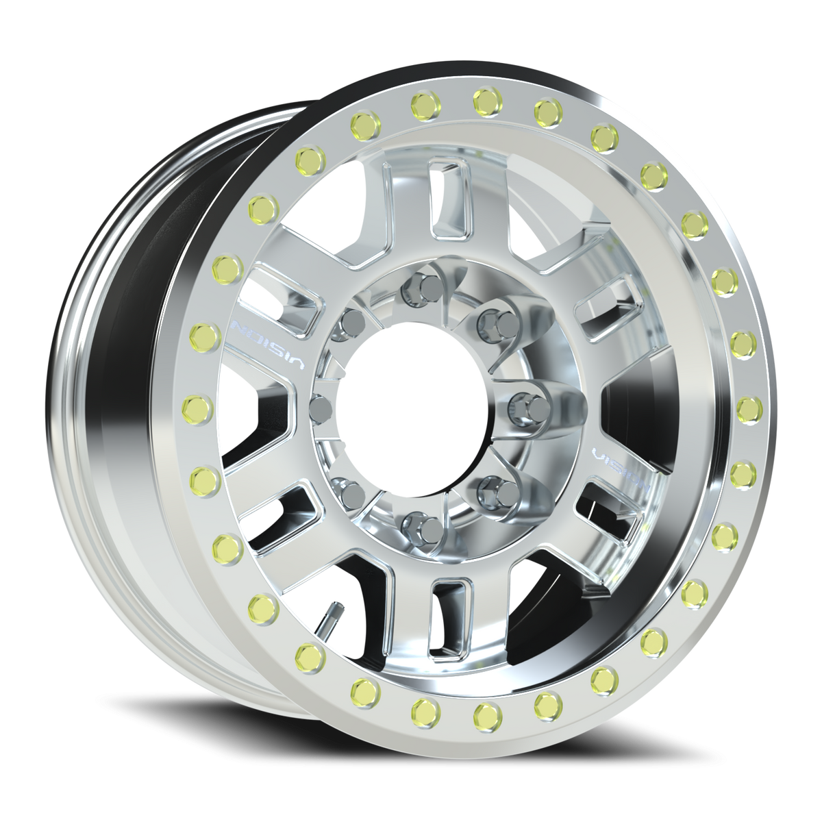 Vision Wheel 398BL Machined 17x8.5 -15 8x165.1mm 130.8mm - Wheelwiz