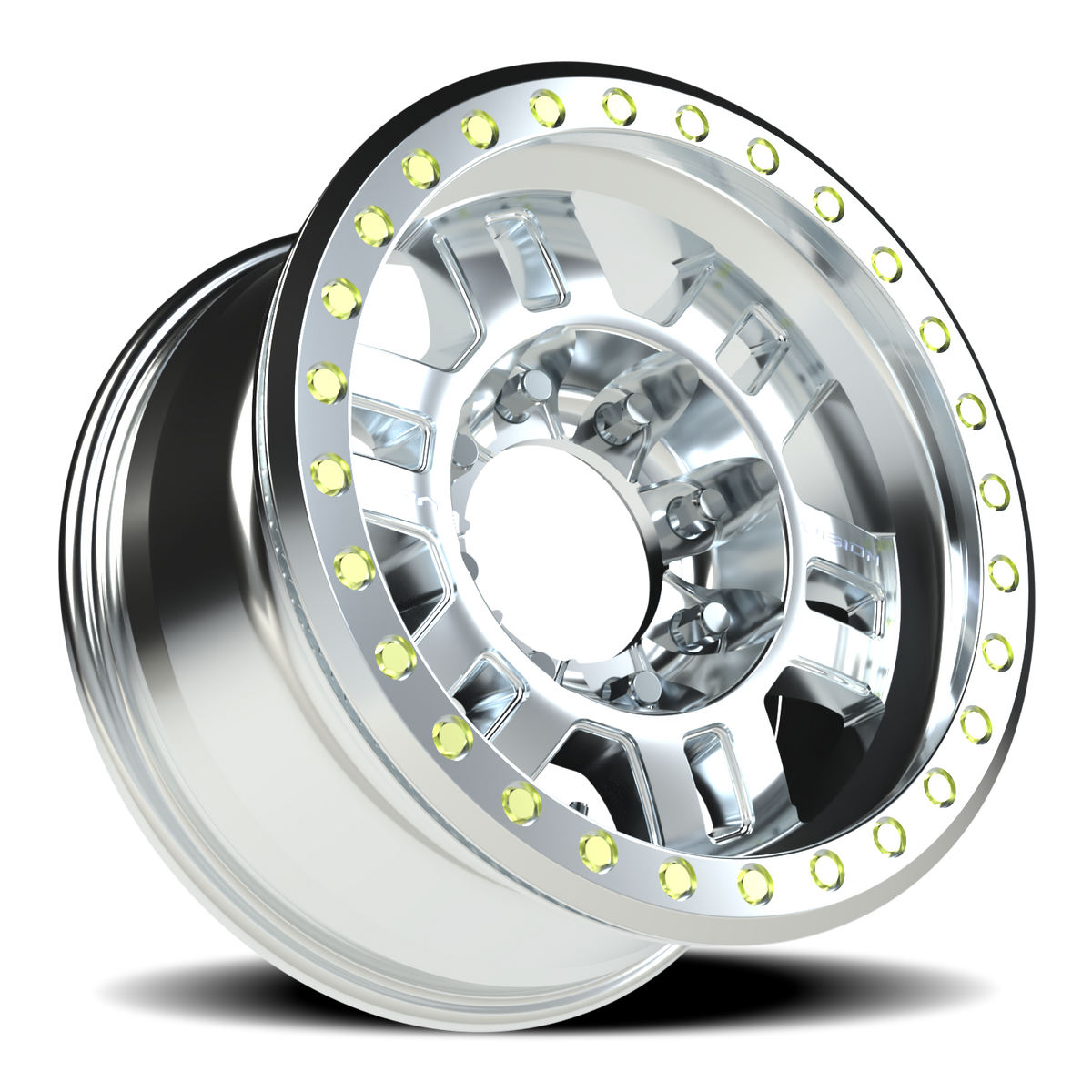 Vision Wheel 398BL Machined 17x8.5 -15 8x165.1mm 130.8mm - Wheelwiz