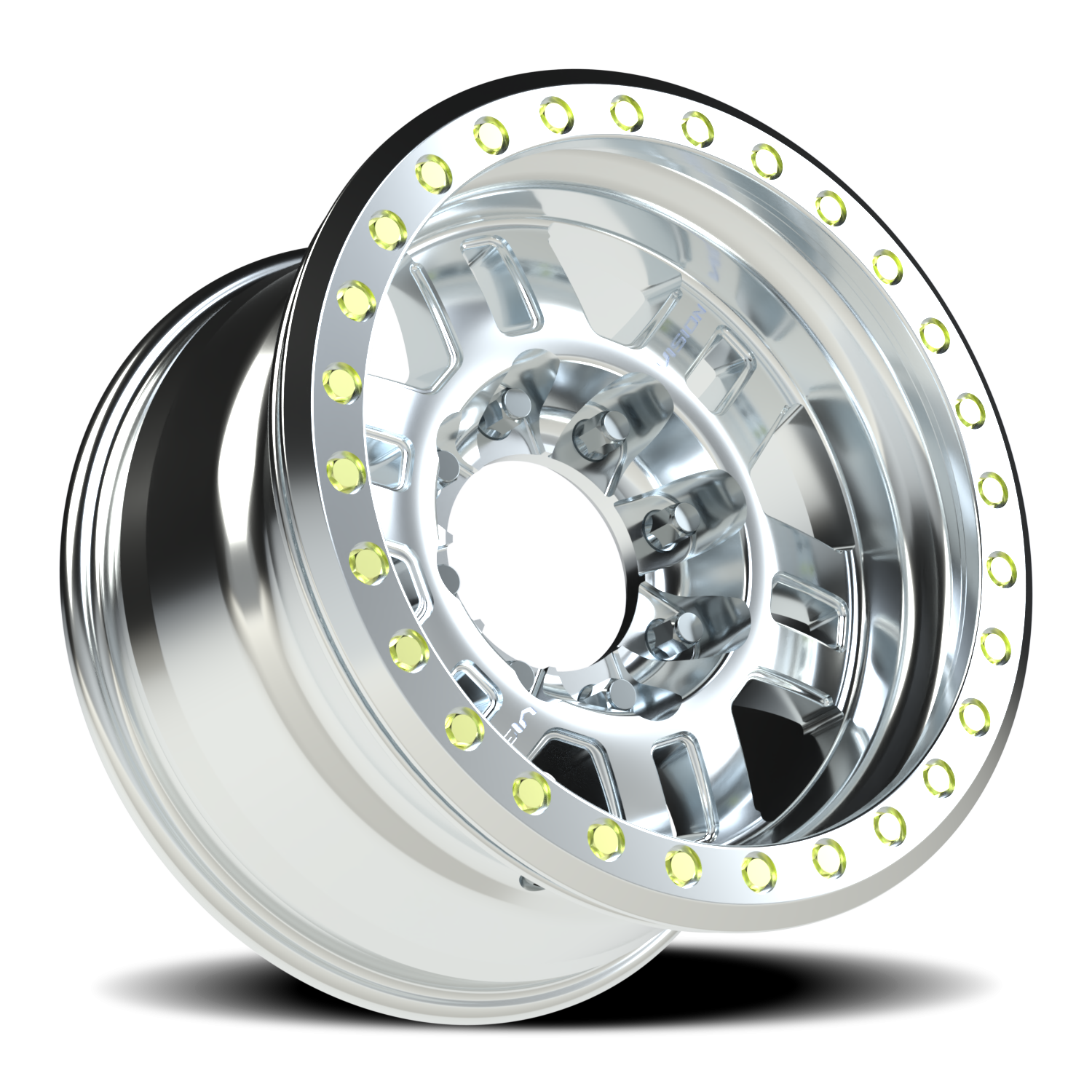 Vision Wheel 398BL Machined 17x9.5 -44 8x170mm 125.2mm - Wheelwiz