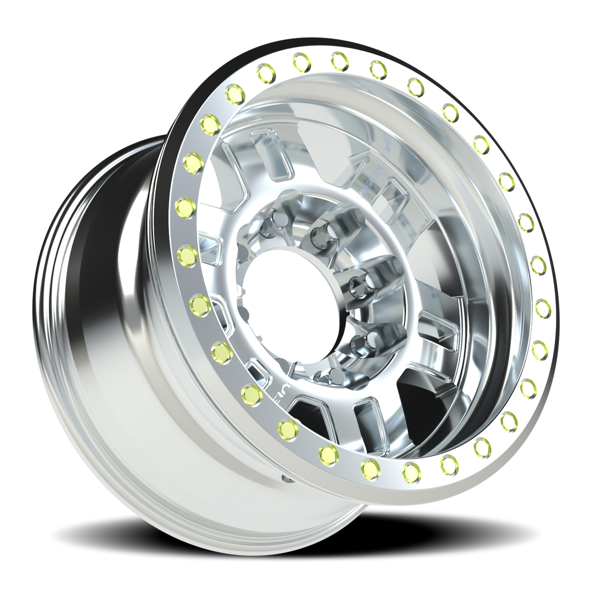 Vision Wheel 398BL Machined 17x9.5 -44 8x165.1mm 130.8mm - Wheelwiz