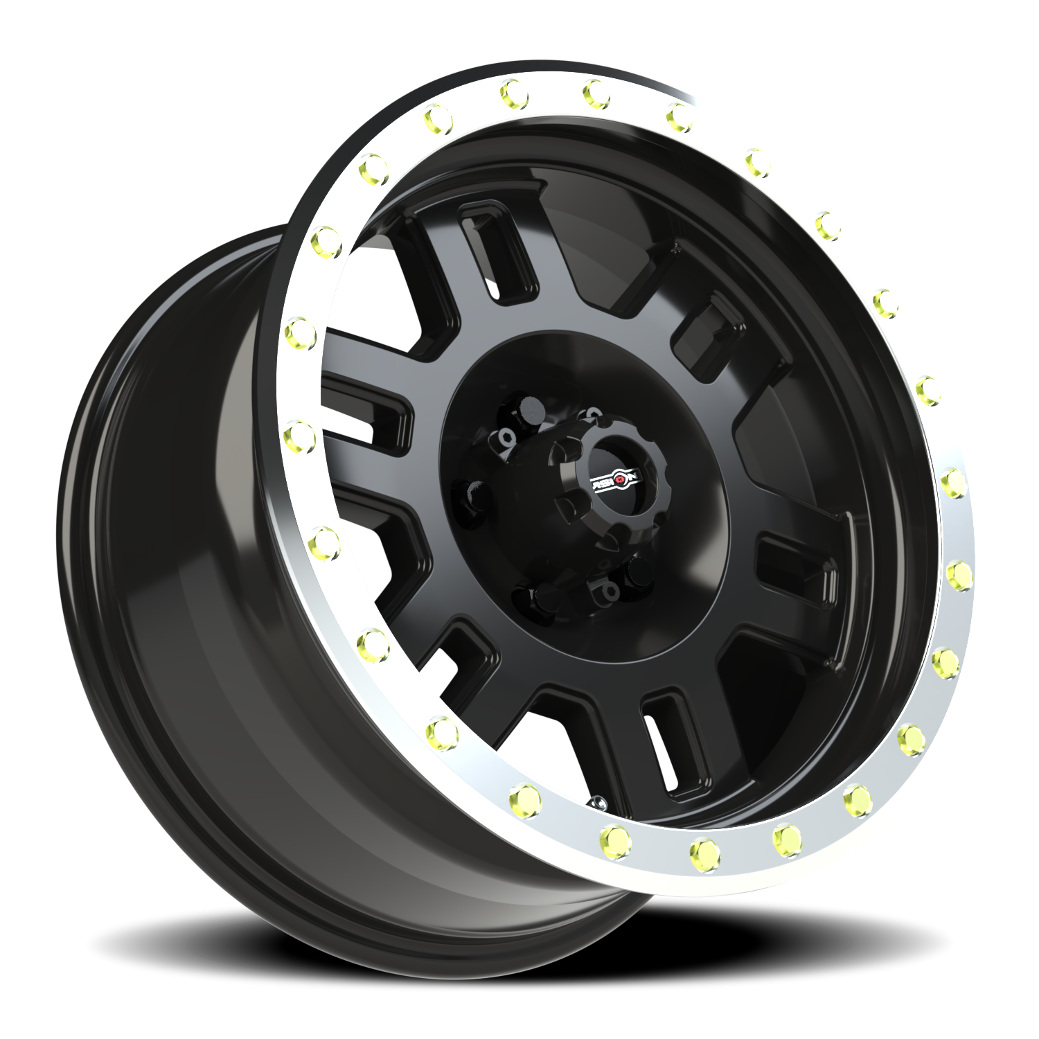 Vision Wheel 398 Gloss Black Machined Lip 17x8.5 0 5x127mm 78.1mm - Wheelwiz