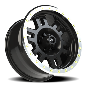 Vision Wheel 398 Gloss Black Machined Lip 17x8.5 0 5x127mm 78.1mm - Wheelwiz
