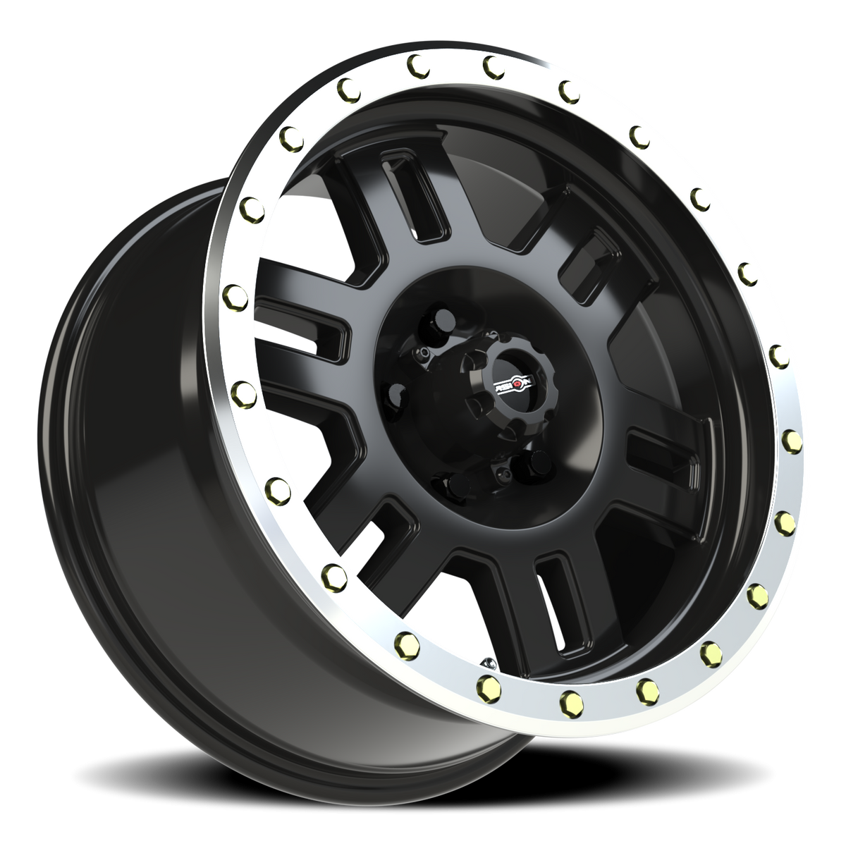 Vision Wheel 398 Gloss Black Machined Lip 18x9 -12 5x127mm 78.1mm - Wheelwiz