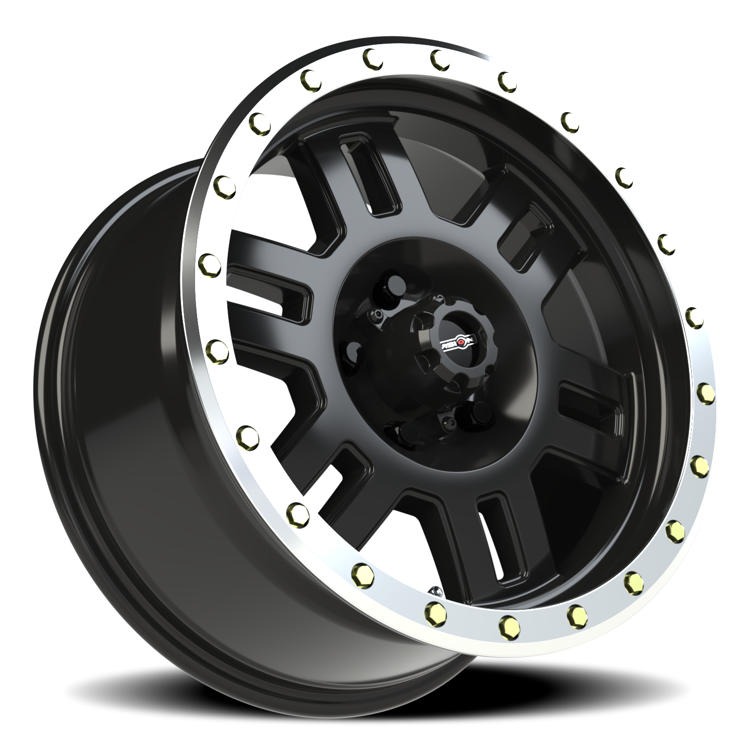 Vision Wheel 398 Gloss Black Machined Lip 18x9 -12 5x127mm 78.1mm - Wheelwiz