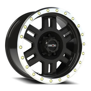 Vision Wheel 398 Gloss Black Machined Lip 18x9 +18 5x139.7mm 108mm - Wheelwiz