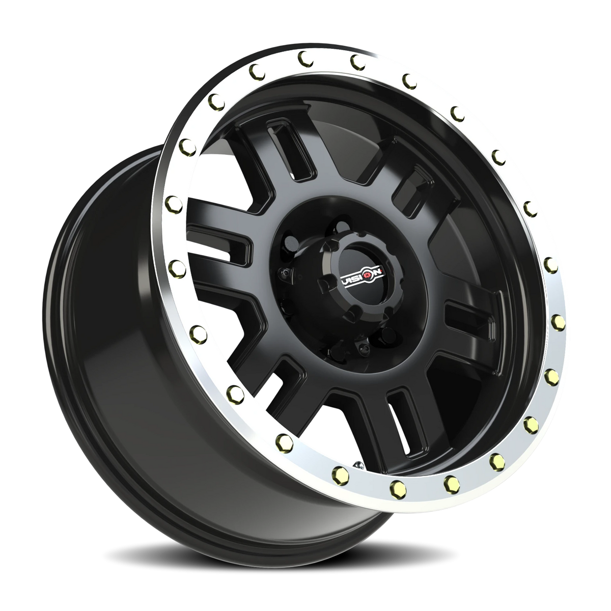 Vision Wheel 398 Gloss Black Machined Lip 18x9 0 6x135mm 87.1mm - Wheelwiz