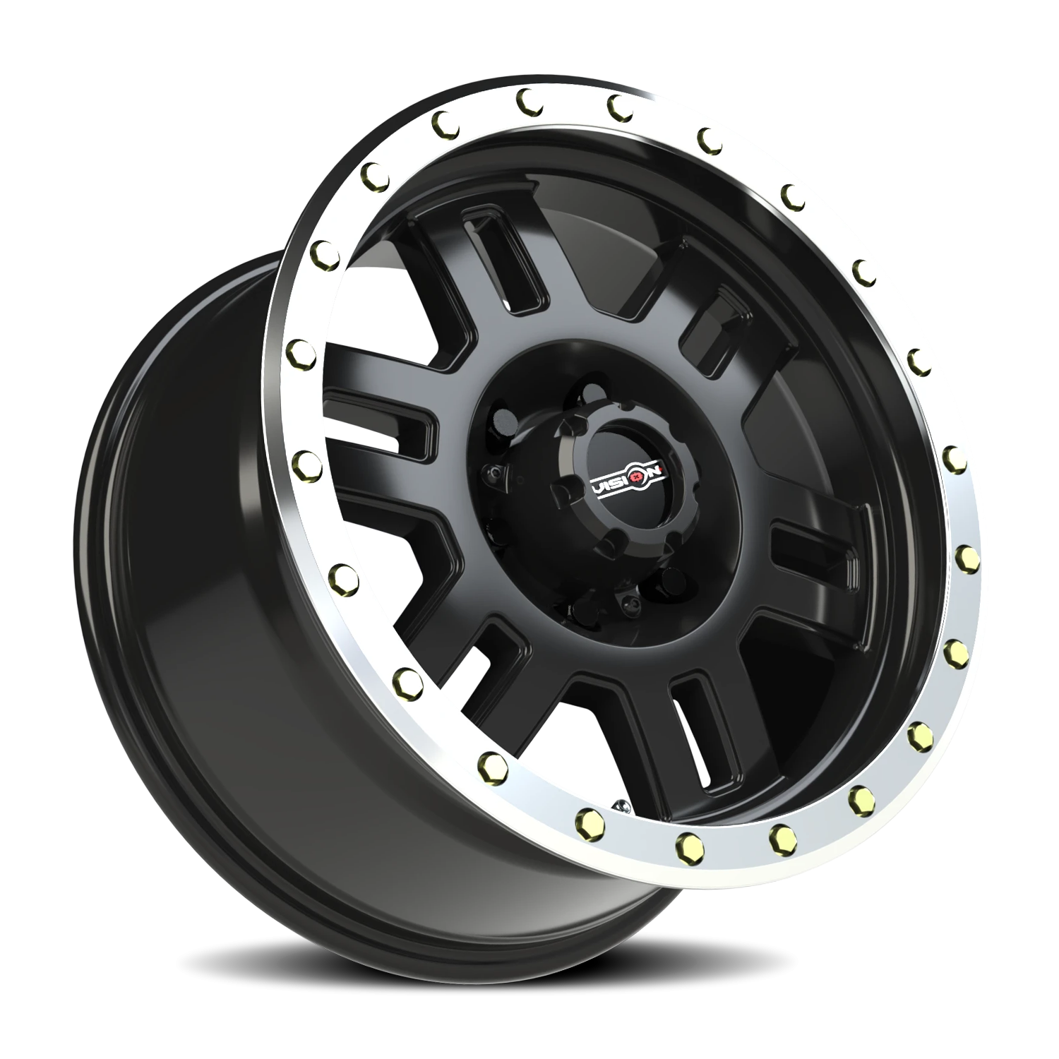 Vision Wheel 398 Gloss Black Machined Lip 18x9 0 6x135mm 87.1mm - Wheelwiz