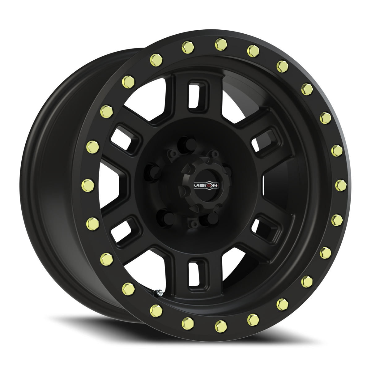 Vision Wheel 398 Matte Black 15x8 -19 5x127mm 78.1mm - Wheelwiz
