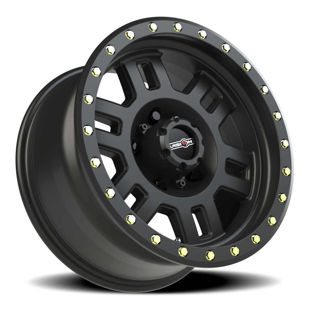 Vision Wheel 398 Matte Black 17x8.5 0 5x139.7mm 108mm - Wheelwiz